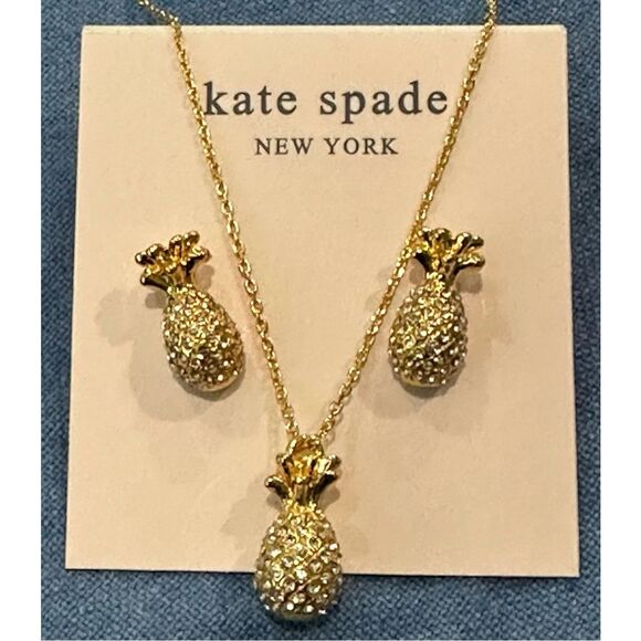 Kate Spade NEW necklace & earrings SET - Pineapple Passion